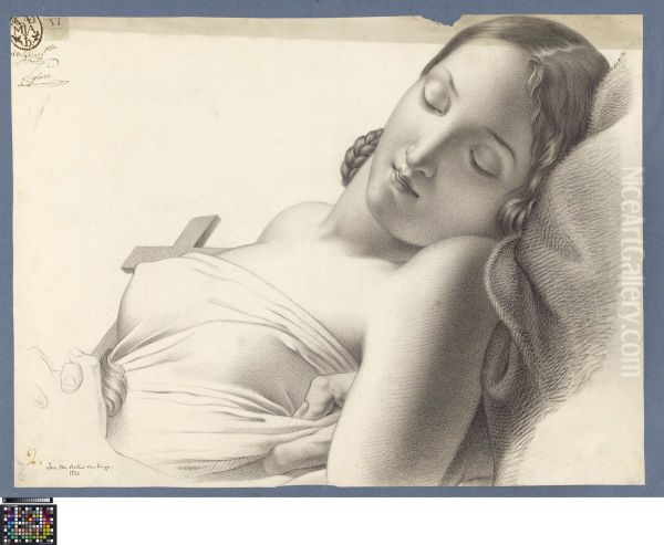 the entombment of Atala Oil Painting by Alexis Francois Girard