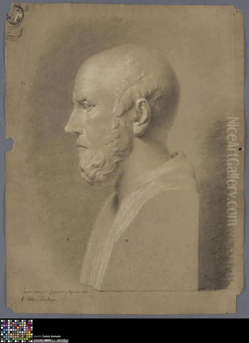 bust of Hippocrates Oil Painting by Jean Cierckens