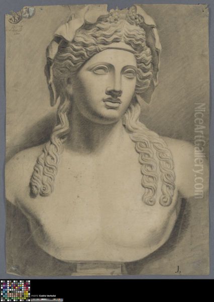 bust of Dionysus Oil Painting by Joseph Maes
