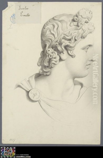 head of Apollo Belvedere Oil Painting by Emile Isselee