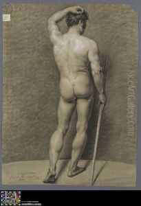 standing male nude, seen from behind