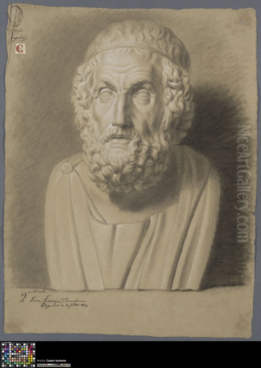 bust of Homer Oil Painting by Pierre Farasijn bust of Homer Oil Painting by Pierre Farasijn