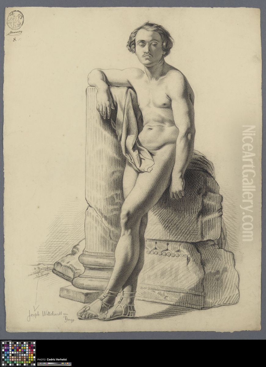 standing male nude Oil Painting by Joseph Wittebroodt