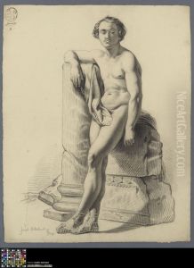standing male nude