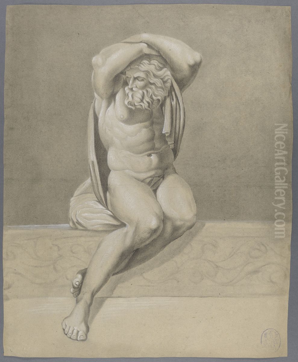 seated Atlas Oil Painting by Musea Brugge