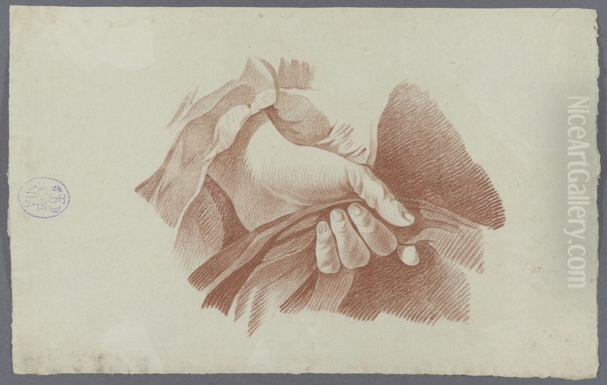 left hand in drapery Oil Painting by Musea Brugge