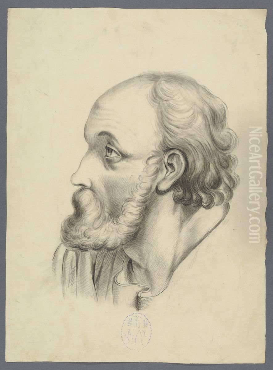 head of a bearded man Oil Painting by Frederic Cornelis