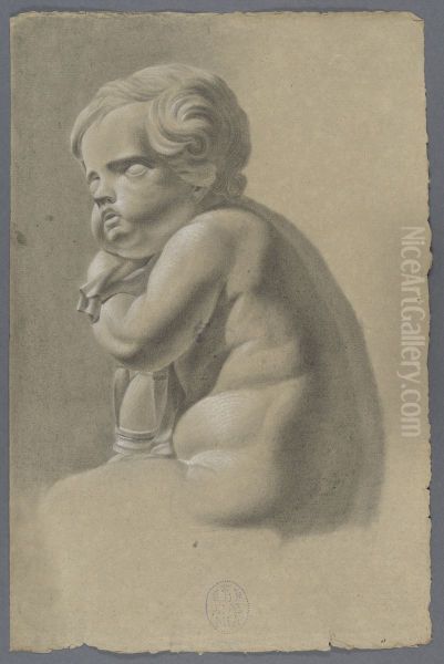 seated child with hourglass Oil Painting by Musea Brugge