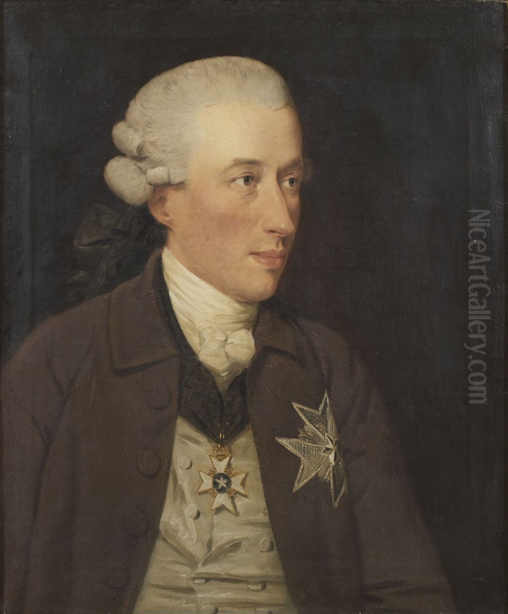 Portrait of Baron Gustaf Adam von Nolcken (1733-1813) Oil Painting by John Downman