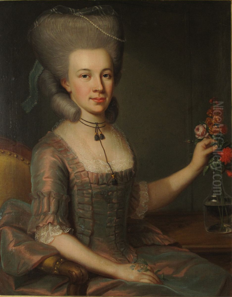 Bildnis Katharina Elisabeth Stettler-Brutel Oil Painting by Jakob Emanuel Handmann