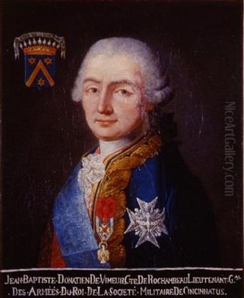 Portrait du marechal de Rochambeau (1725-1807) Oil Painting by Unidentified painter