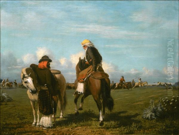 Los capataces Oil Painting by Prilidiano Pueyrredon