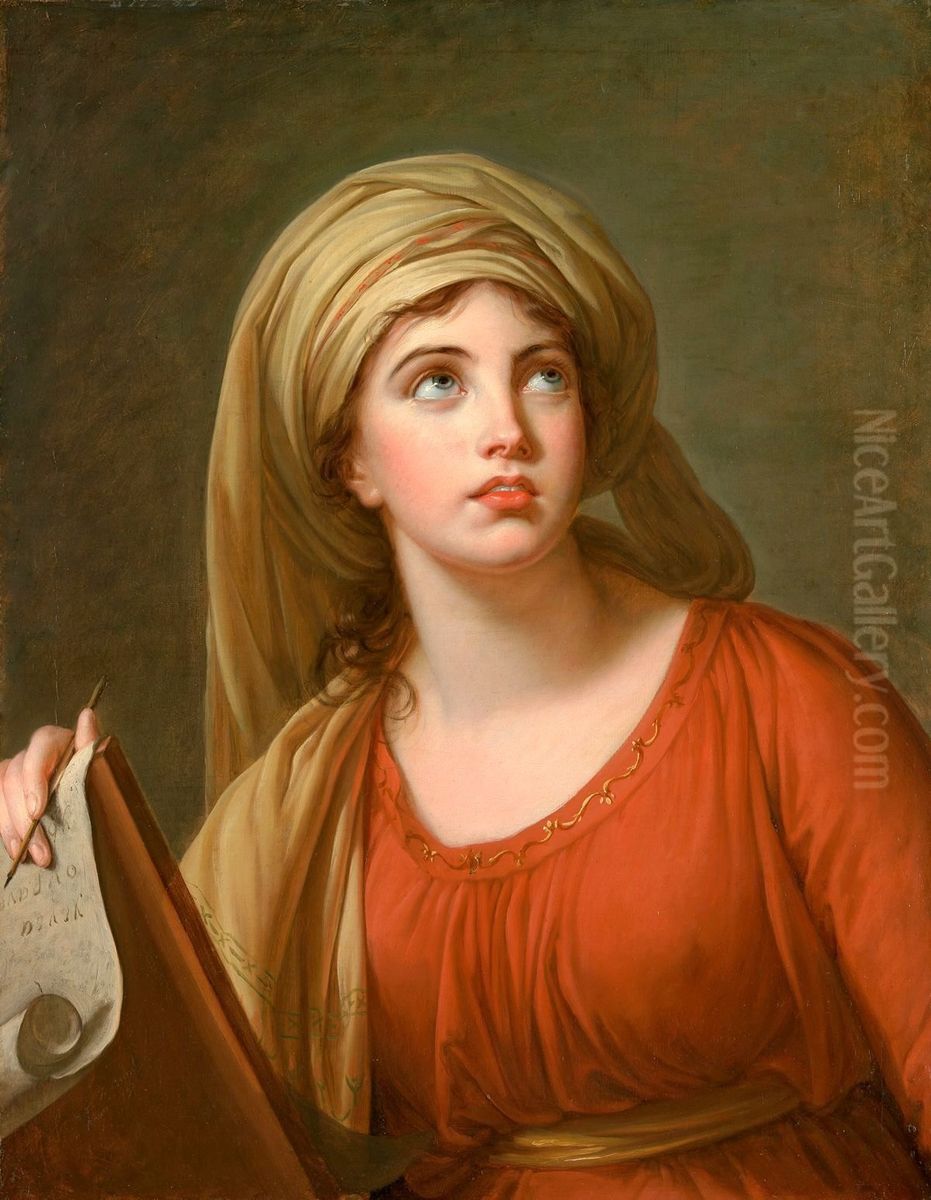 Life Study of Lady Hamilton as the Cumaean Sybil Oil Painting by Elisabeth Louise Vigee Le Brun