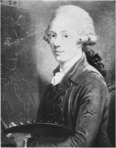 Self-portrait of Carl Frederik von Breda Oil Painting by Carl Frederik von Breda
