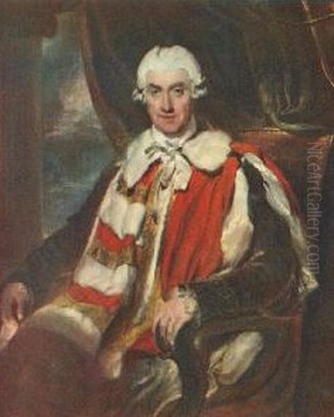 Portrait ofThomas Thynne, 1st Marquess of Bath(1734-1796) in Parliamentary Robes Oil Painting by Thomas Lawrence
