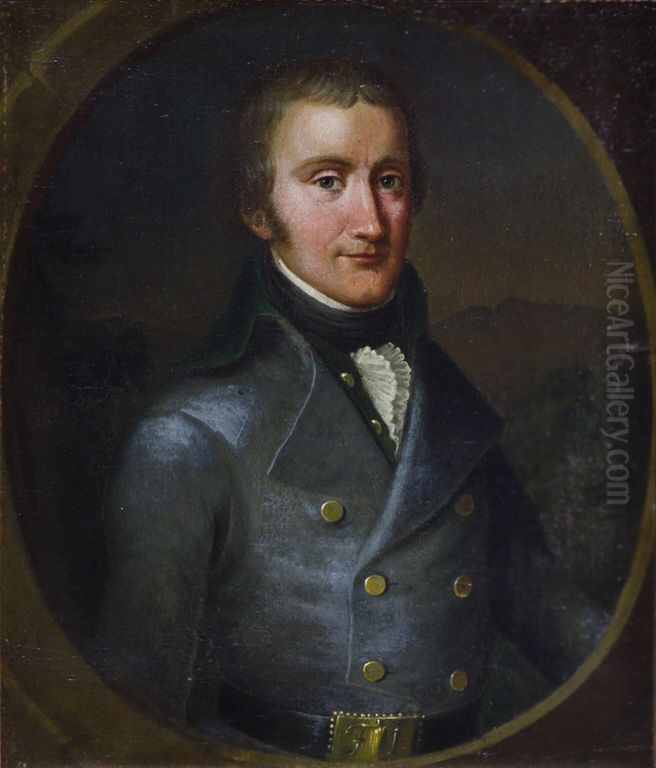Portrat Christian Carl Graf zu Leiningen-Westerburg-Altleiningen (1757-1811). Oil Painting by Johann Adam Schlesinger