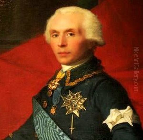 Portrait of Curt von Stedingk (1746-1837) Oil Painting by Carl Frederik von Breda