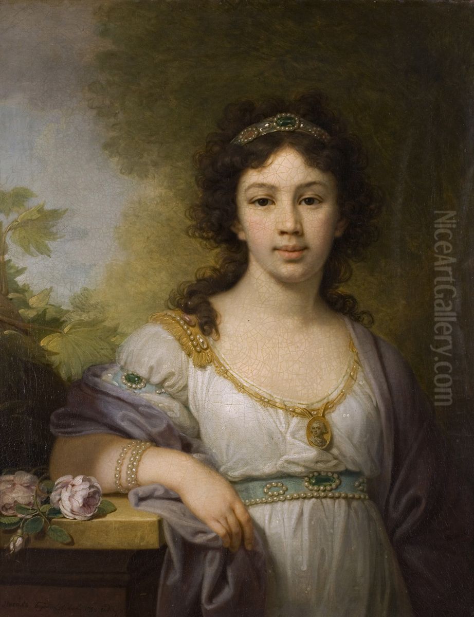 Portrait of Varvara Shidlovskaya Oil Painting by Vladimir Borovikovsky