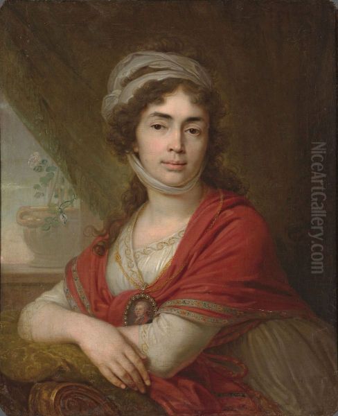 Portrait of Martha Dunina Oil Painting by Vladimir Borovikovsky