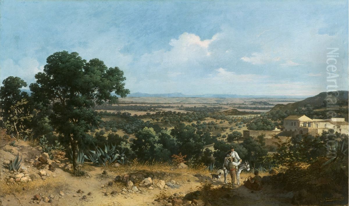 Camino de Santo Domingo de Scala Coeli Oil Painting by Rafael Romero Barros
