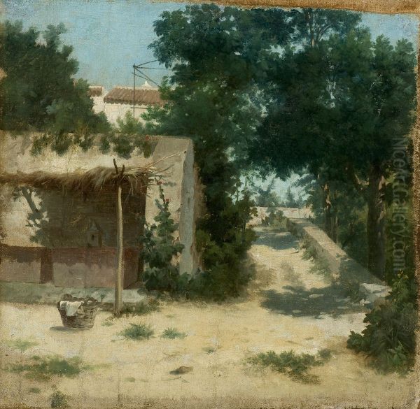 Rincon de la huerta de San Antonio. Oil Painting by Rafael Romero Barros