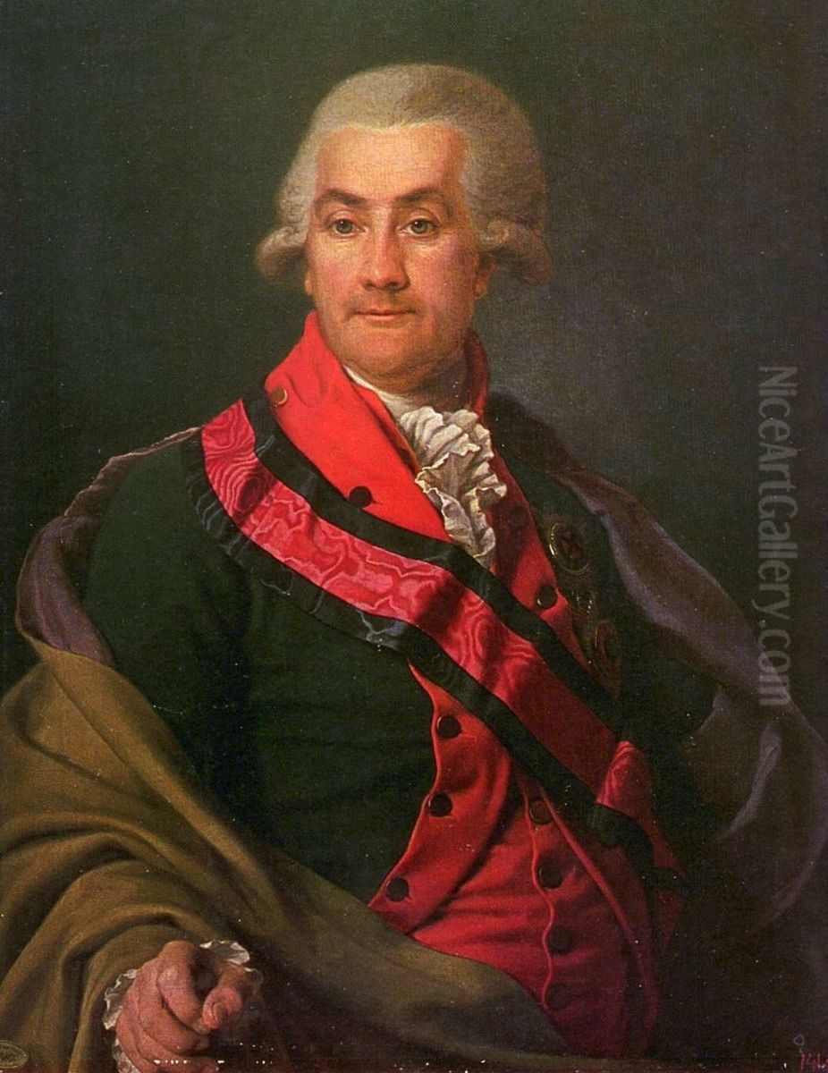 Portrait ofIosif Igelstrom(1737-1823) Oil Painting by Dmitry Levitzky
