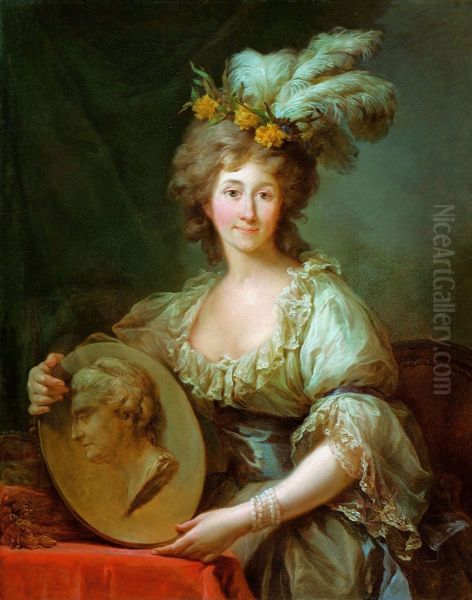 Portret Anny Karoliny Doroty Biron, ksieznej kurlandzkiej Oil Painting by Marcello Bacciarelli