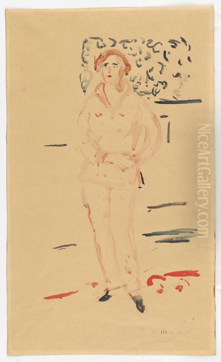 Lady in Trousers Oil Painting by Edvard Munch