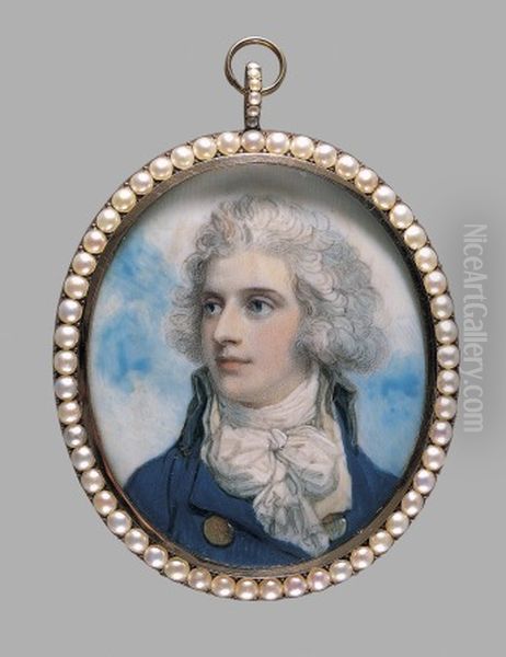 Portrait of Mr. C. Bradshaw Oil Painting by Richard Cosway