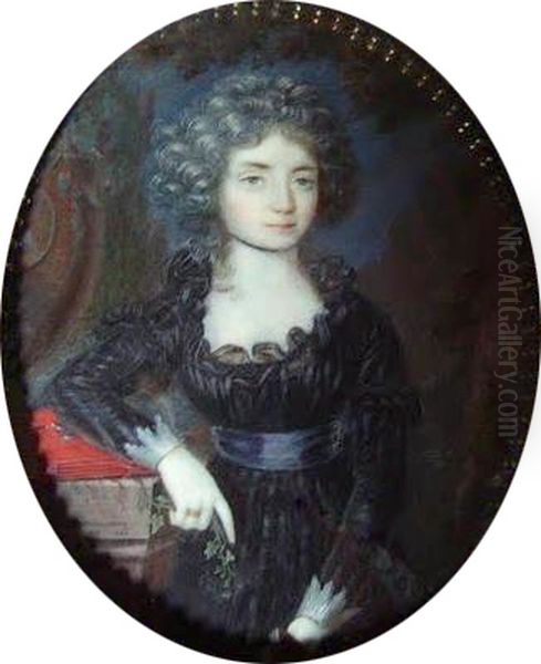 Portrait ofJohanna Franziska of Hohenzollern-Sigmaringen(1765-1790), wife ofFrederick III, Prince of Salm-Kyrburg(1744-1794) Oil Painting by Unidentified painter