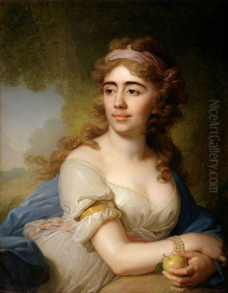 Portrait of Skobeeva Oil Painting by Vladimir Borovikovsky
