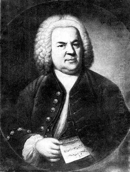 Portrait ofJohann Sebastian Bach Oil Painting by Elias Gottlob Haussmann