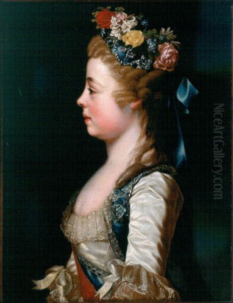 Portrait ofGrand Duchess Alexandra Pavlovna of Russia Oil Painting by Dmitry Levitzky