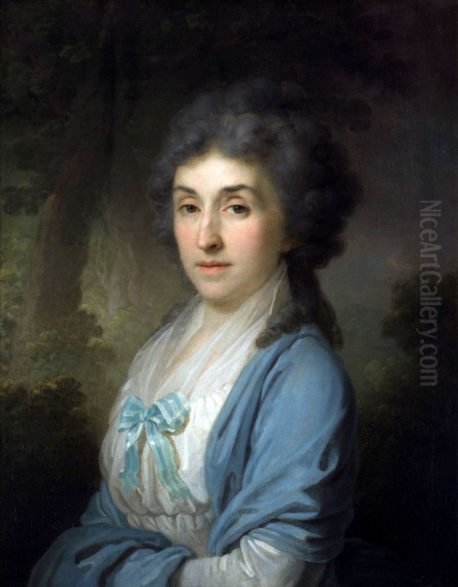 Portrait of Yekaterina Alexandrovna Novosiltseva Oil Painting by Vladimir Borovikovsky