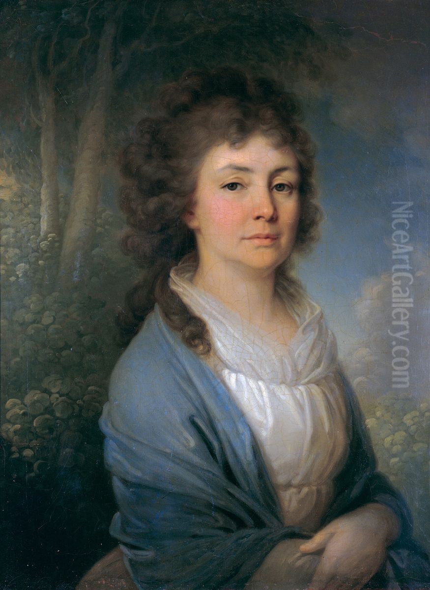 Portrait of Vera Ivanovna Arsenieva Oil Painting by Vladimir Borovikovsky