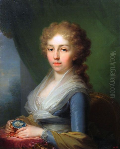 Portrait of Empress Elisabeth Alexeievna of Russia Oil Painting by Vladimir Borovikovsky