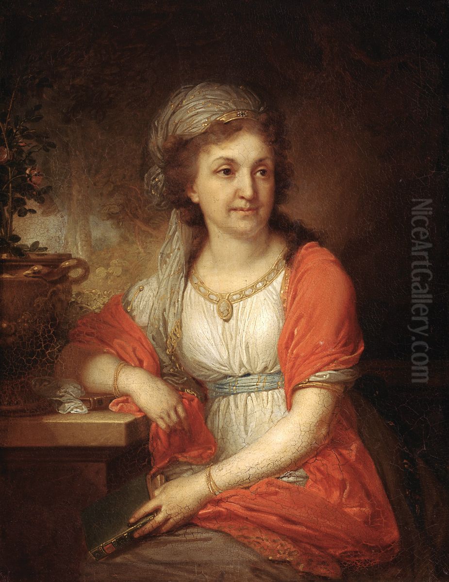 <<Portret E.A. Musinoj-Puskinoj>> Oil Painting by Vladimir Borovikovsky