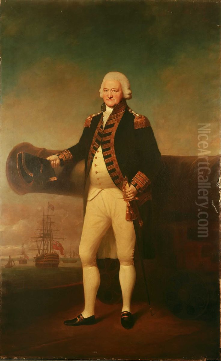 Portrait of Admiral Sir Peter Parker showing him facing slightly to the left Oil Painting by Lemuel-Francis Abbott