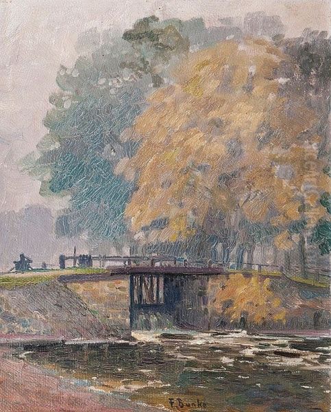 Watergate in Ahrenshoop Oil Painting by Franz Bunke