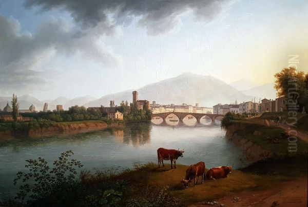 Ansicht von Pisa Oil Painting by Jacob Philipp Hackert