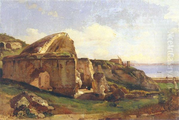 <<Pejzaz s razvalinami>> Oil Painting by Sylvester Shchedrin