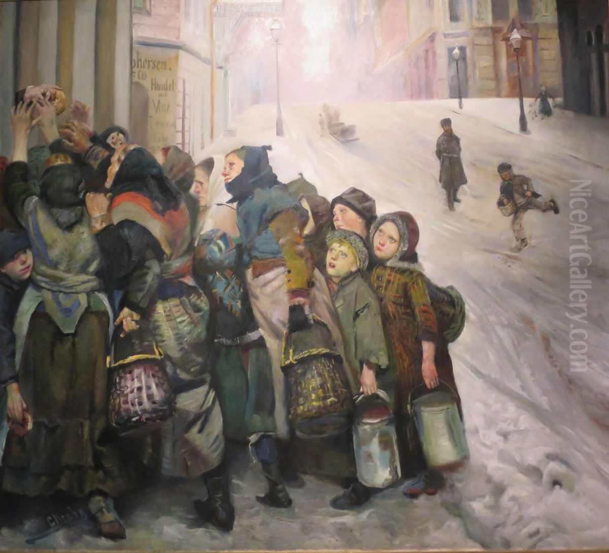 Struggle for Survival Oil Painting by Christian Krohg