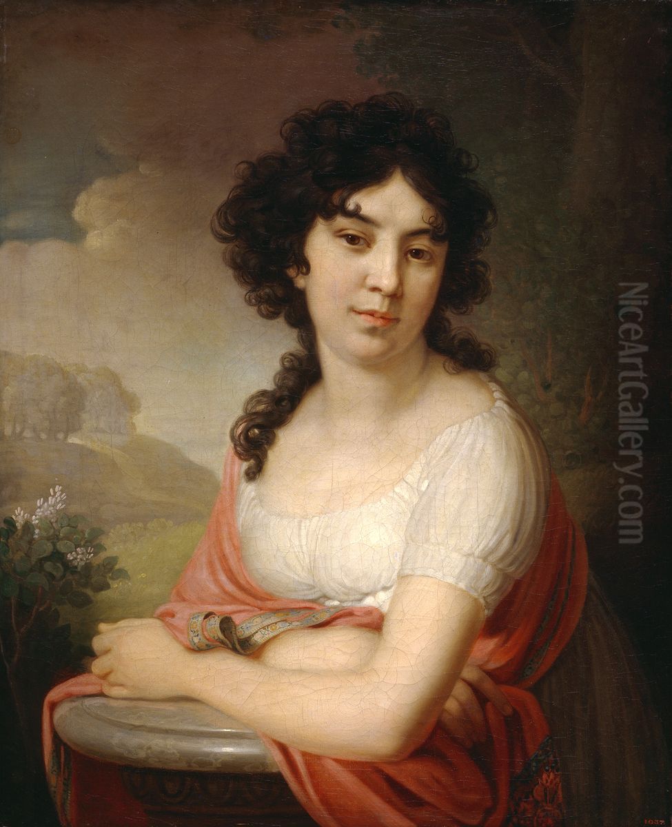 Portrait of Princess Anna Gagarina Oil Painting by Vladimir Borovikovsky