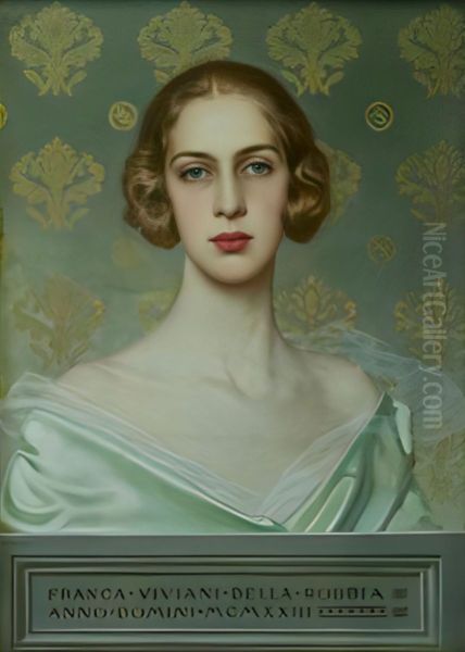 Ritratto di Franca Viviani della Robbia Oil Painting by Vittorio Matteo Corcos