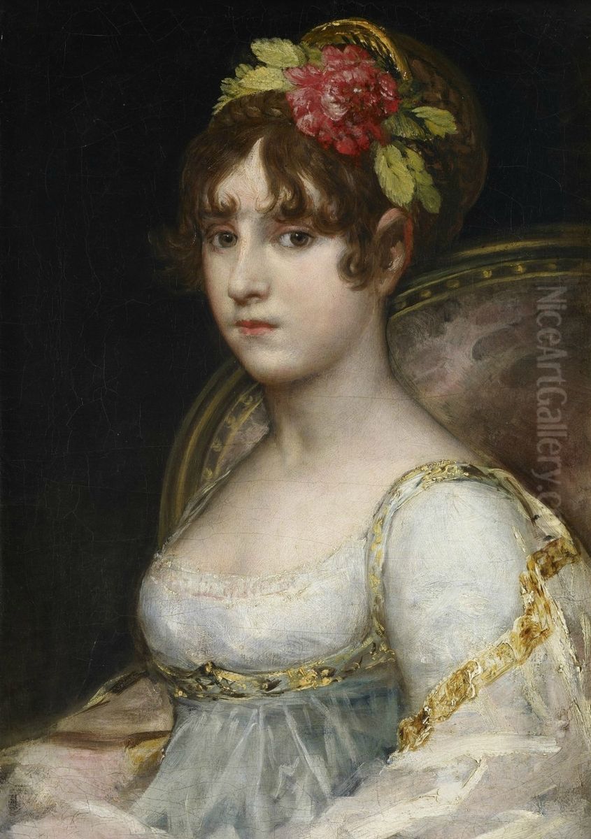 Portrait of Countess of Haro Oil Painting by Francisco Goya Fuendetodos