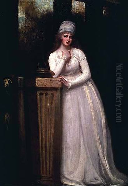 Portrait of Anne Montgomery (c. 1752 - 1819), wife of1st Marquess Townshend Oil Painting by George Romney