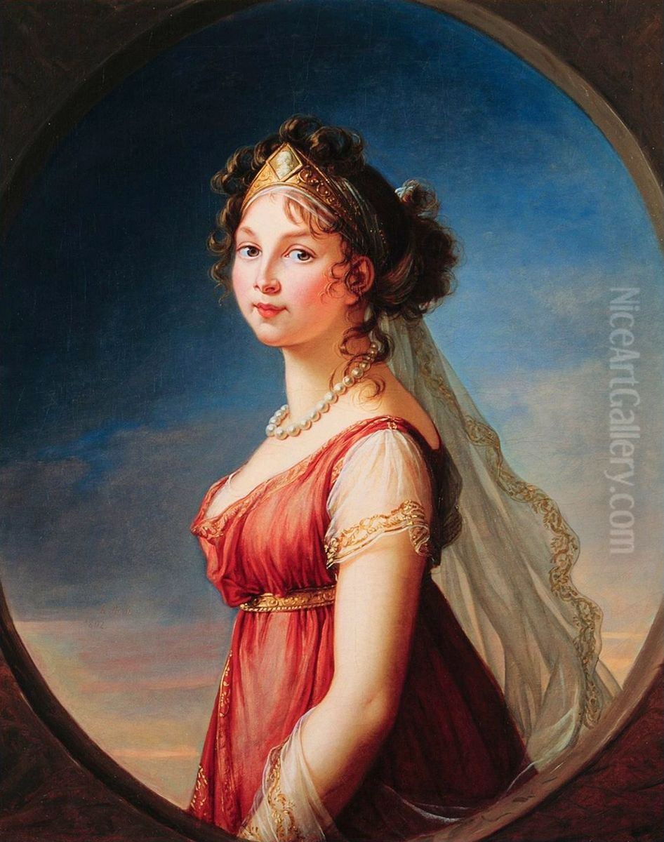 Luise von Mecklenburg-Strelitz, Queen of Prussia Oil Painting by Elisabeth Louise Vigee Le Brun