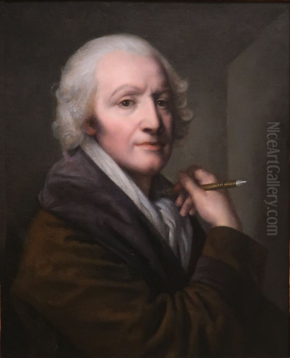 Self-portrait Oil Painting by Jean-Baptiste Greuze