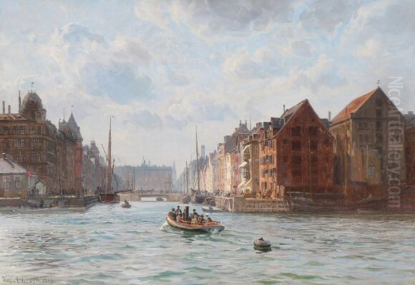 Nyhavn. Oil Painting by Vilhelm Arnesen