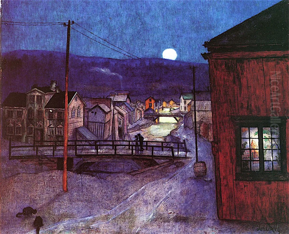 Elegy Oil Painting by Harald Oscar Sohlberg